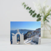 Santorini Bell Tower Griekenland Fotografie Briefkaart (Staand voorkant)