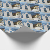 Santorini Bell Tower in de middags van de zon Cadeaupapier (Hoek)