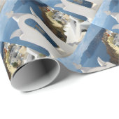 Santorini Bell Tower in de middags van de zon Cadeaupapier (Rol Hoek)