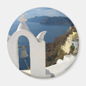 Santorini Bell Tower in de middags van de zon Magneet (Voorkant)