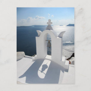 Santorini Bell Tower maakt schaduw Briefkaart