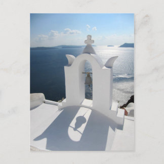 Santorini Bell Tower maakt schaduw Briefkaart