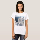 Santorini Bell Tower maakt schaduw T-shirt (Voorkant volledig)