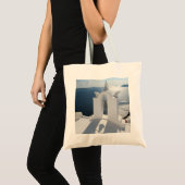 Santorini Bell Tower maakt schaduw Tote Bag (Voorkant (product))