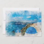 santorini ben je mijn kaartje voor het kind . bedankkaart (Achterkant)