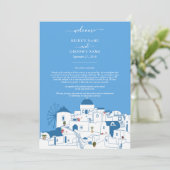 Santorini Bestemming Griekenland Huwelijksreis Programmakaart (Staand voorkant)