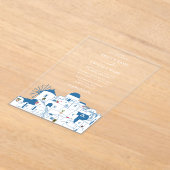 Santorini Bestemming Grieks Eiland Bruiloft Acryl Uitnodigingen (Laagn)