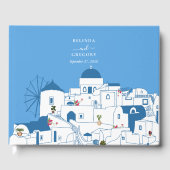 Santorini Bestemming Grieks Eiland Bruiloft Gastenboek (Voorkant)