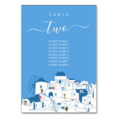 Santorini Bestemming Grieks Eiland Bruiloft Kaart (Voorkant)