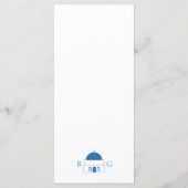 Santorini Bestemming Grieks Eiland Bruiloft Menu (Achterkant)