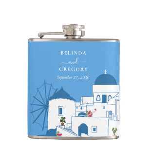 Santorini Bestemming Griekse Eiland Trouwlocatie  Heupfles