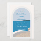 Santorini Bestemming Vrijgezellenfeest Kaart (Voorkant / Achterkant)