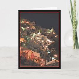 Santorini bij nacht (leeg van binnen) kaart