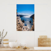Santorini Blau Horizon Poster (Keuken)