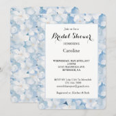 Santorini Blau Witte Bloemen Bruidsfeest Kaart (Voorkant / Achterkant)