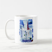 Santorini Blauw en Wit Reizen Koffiemok (Links)