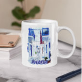 Santorini Blauw en Wit Reizen Koffiemok