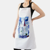 Santorini Blauw en Wit Reizen Schort (Insitu)