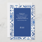 Santorini Blauw Grieks Huwelijk Kaart (Achterkant)