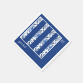 Santorini Blauw & wit Mediterraan Huwelijk Servet (Hoek)