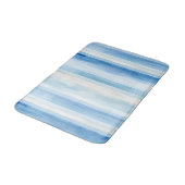 Santorini Blauw Witte Strepen Badmat (Gekanteld)