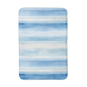 Santorini Blauw Witte Strepen Badmat (Voorkant Verticaal)