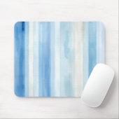 Santorini Blauw Witte Strepen Muismat (Met muis)