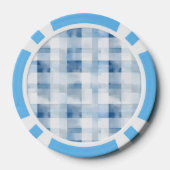 Santorini Blauw Witte Strepen Poker Chips (Achterkant)