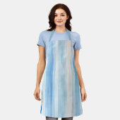 Santorini Blauw Witte Strepen Schort (Gedragen)
