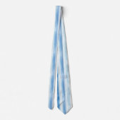 Santorini Blauw Witte Strepen Stropdas (Achterkant)