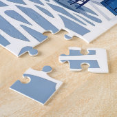 Santorini Blauwe Zee Kust Puzzel (Zijkant)