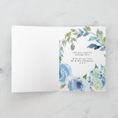 Santorini bloemen bruiloft liefde & dank kaart (Binnen)