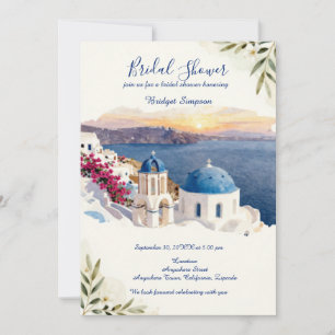 Santorini Blue Destination bruiloftsfeest Kaart