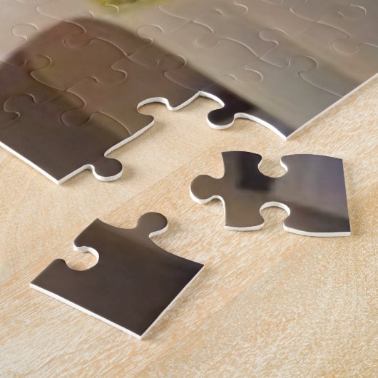 Santorini Blue en White Uitzicht Griekse feestdag Legpuzzel (Zijkant)