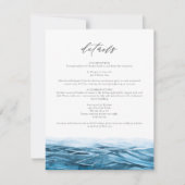 SANTORINI Blue Ocean Waterverf Details Kaart (Voorkant)