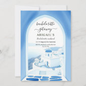 Santorini boogbestemming vrijgezellenweekend kaart (Voorkant)