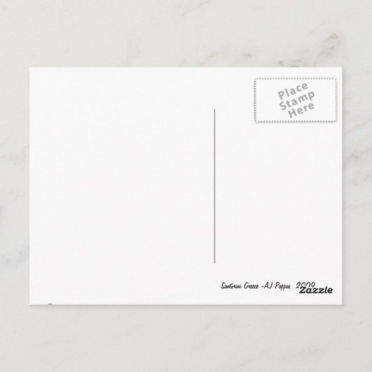 Santorini Briefkaart (Achterkant)
