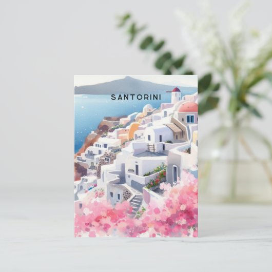 santorini briefkaart (Staand voorkant)