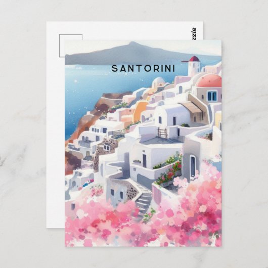 santorini briefkaart (Voorkant / Achterkant)