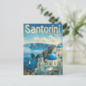 Santorini briefkaart (Staand voorkant)