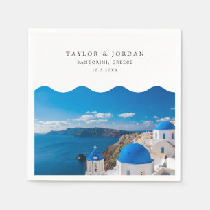 Santorini Bruiloft Custom Griekenland Cocktail Ser Servet