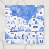 Santorini bruiloft dank u bedankjes labels (Achterkant)