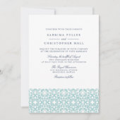 Santorini bruiloft uitnodiging | Aqua (Voorkant)
