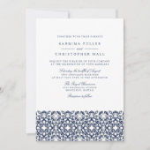 Santorini bruiloft uitnodiging | Marine (Voorkant)