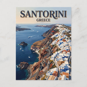 Santorini Caldera Griekenland Briefkaart