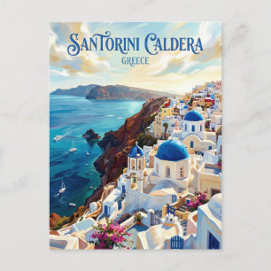 Santorini Caldera Griekenland Briefkaart