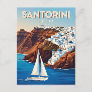 Santorini Caldera Griekenland Briefkaart