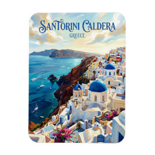 Santorini Caldera Griekenland Magneet