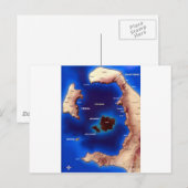 santorini-caldera-map.jpg briefkaart (Voorkant / Achterkant)