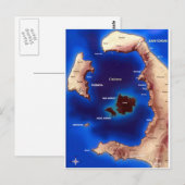 santorini-caldera-map.jpg briefkaart (Voorkant / Achterkant)